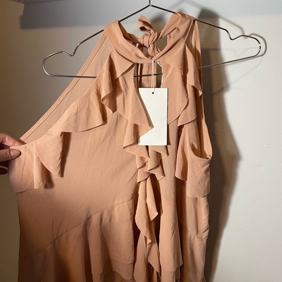 Zara Peach Ruffled Blouse - Picture 7 of 8
